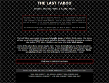 Tablet Screenshot of lasttaboo.com